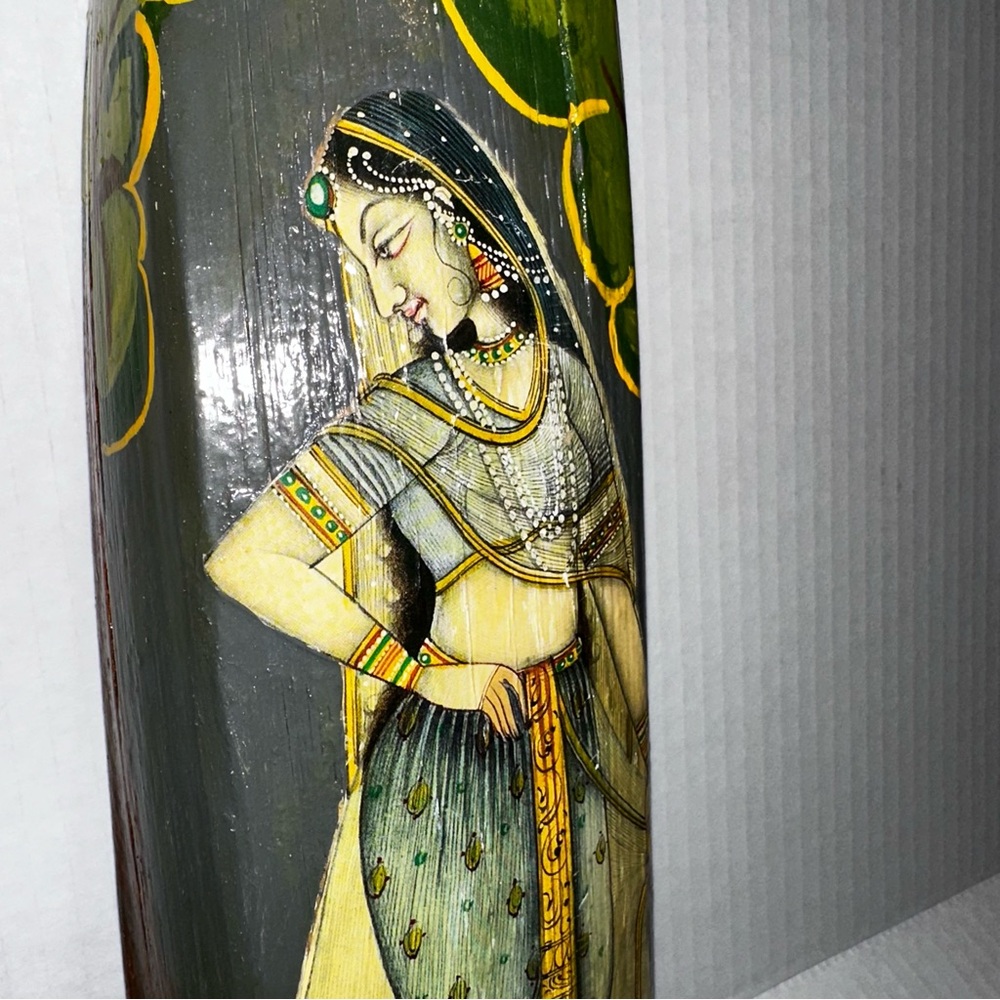 Hand-Painted Decorative Wooden Painting, with Traditional Indian Art